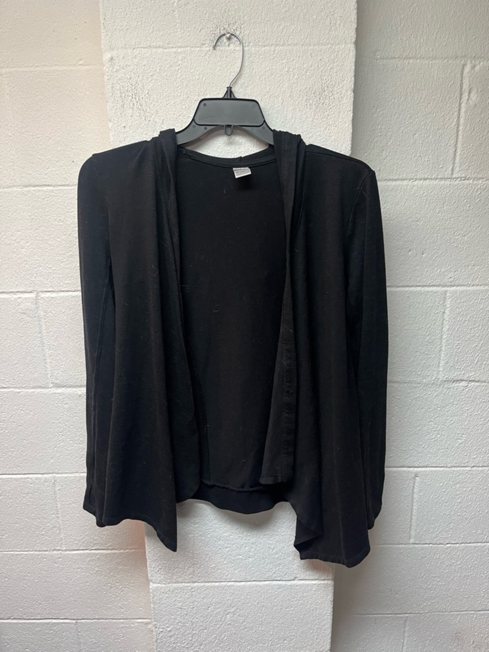 Old Navy Black Open-Front Hooded Cardigan